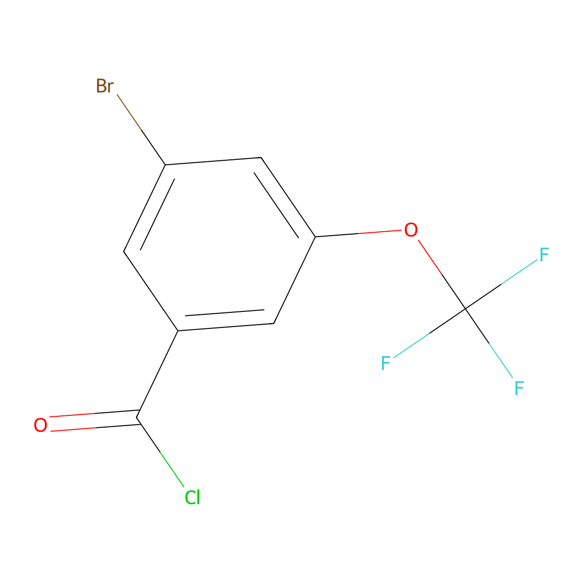 3-Bromo-5-(trifluoromethoxy)benzoyl chloride molecular structure, CAS 1092461-36-3