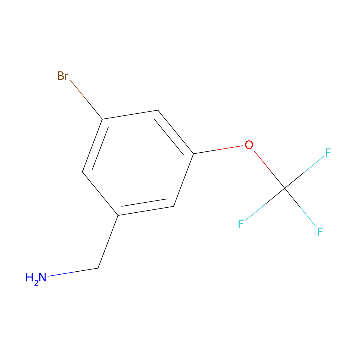 3-Bromo-5-(trifluoromethoxy)benzylamine molecular structure, CAS 1092461-37-4
