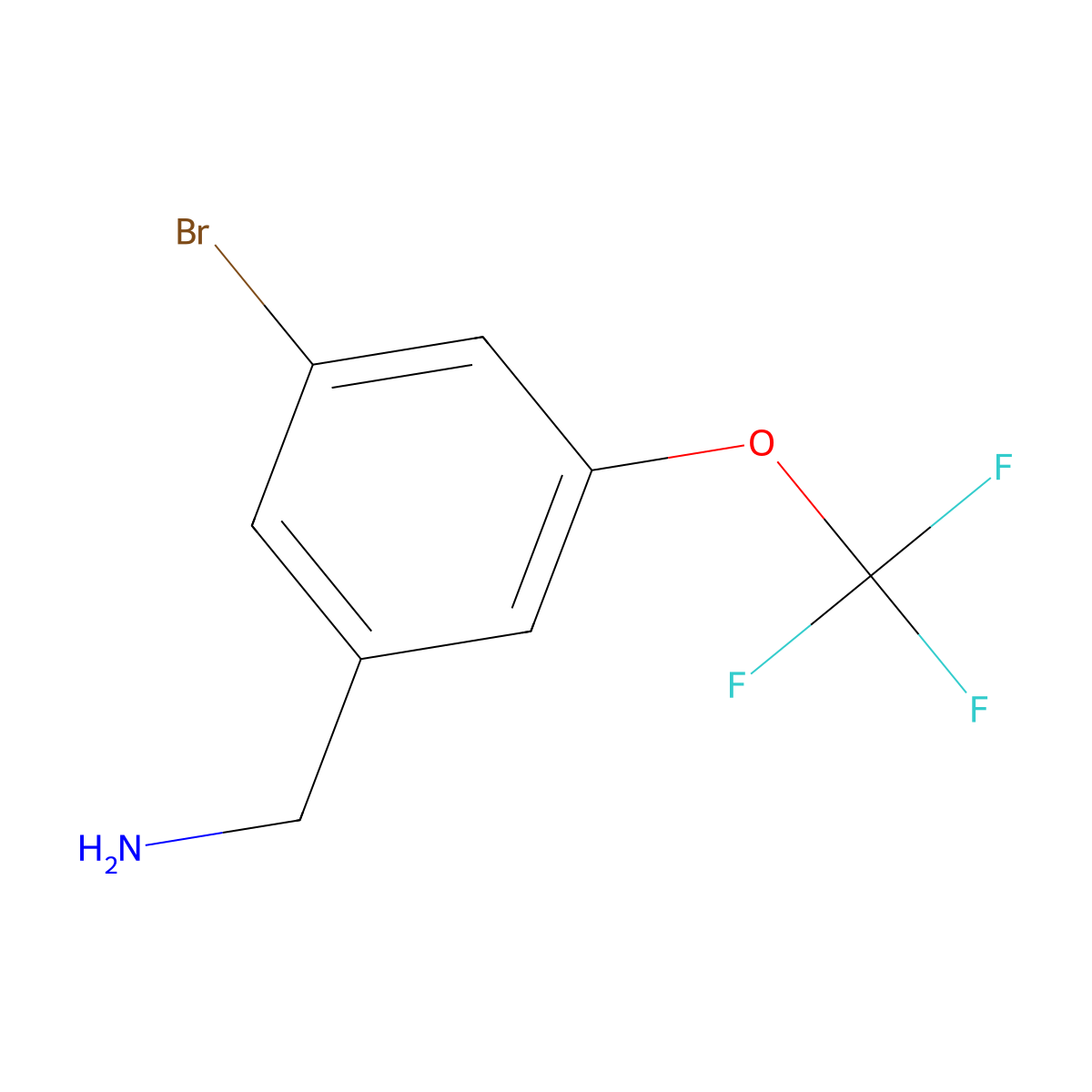3-Bromo-5-(trifluoromethoxy)benzylamine molecular structure, CAS 1092461-37-4