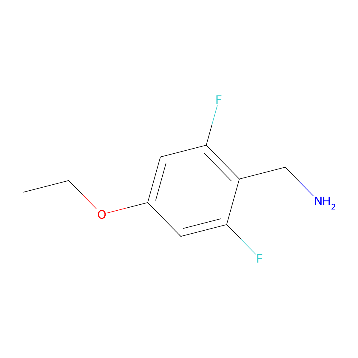 4-Ethoxy-2,6-difluorobenzylamine molecular structure, CAS 1092461-39-6