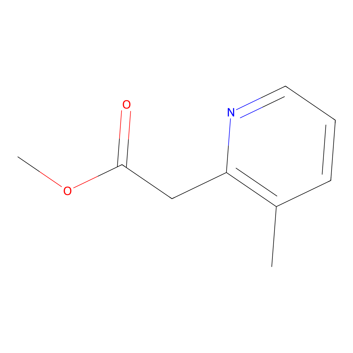 Methyl 2-(3-methylpyridin-2-yl)acetate molecular structure, CAS 1092477-78-5