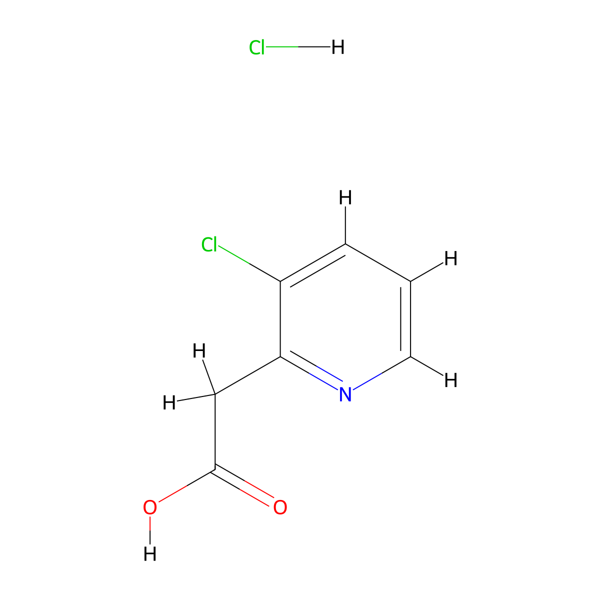 2-(3-Chloropyridin-2-yl)acetic acid hydrochloride molecular structure, CAS 1092477-85-4
