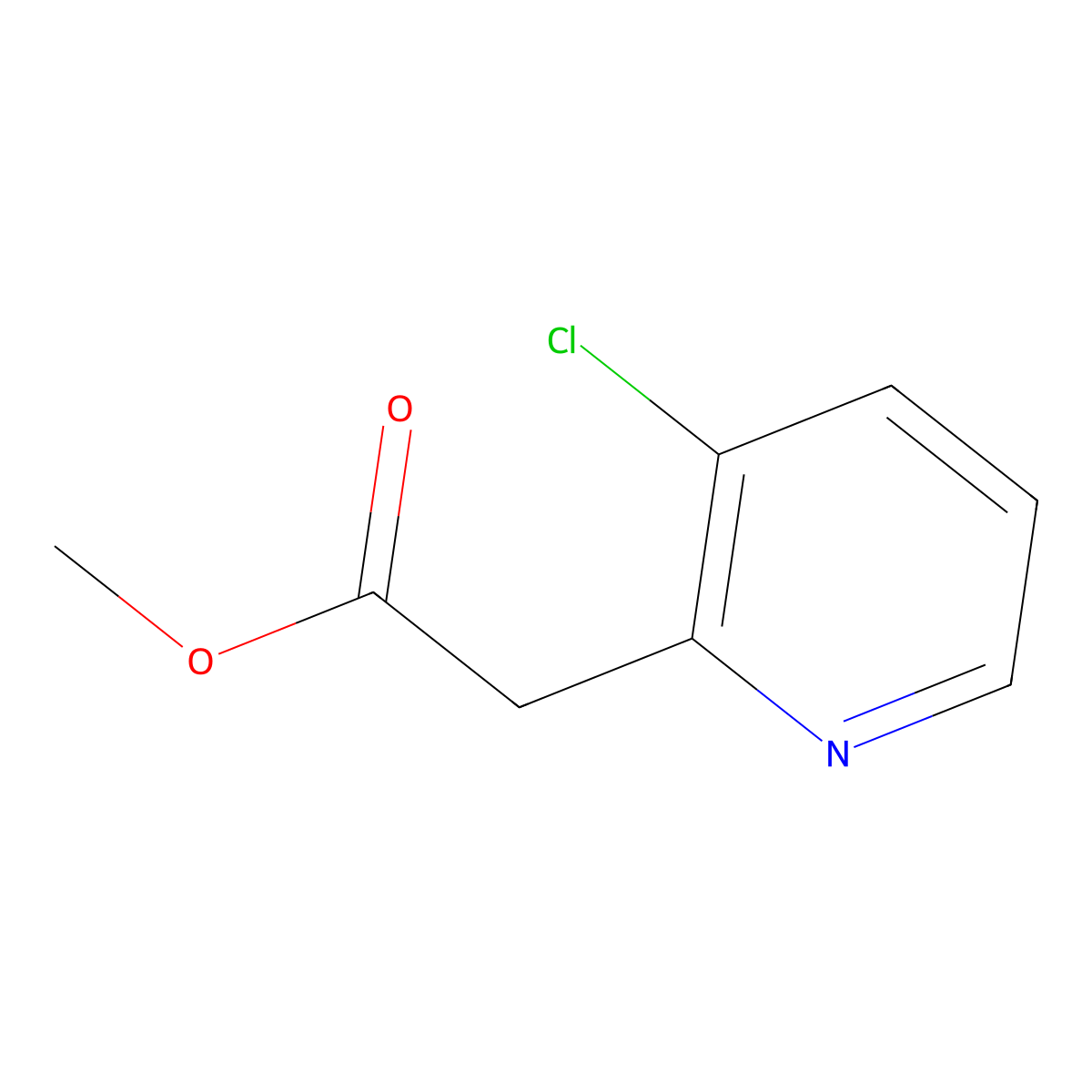 Methyl 2-(3-chloropyridin-2-yl)acetate molecular structure, CAS 1092477-86-5