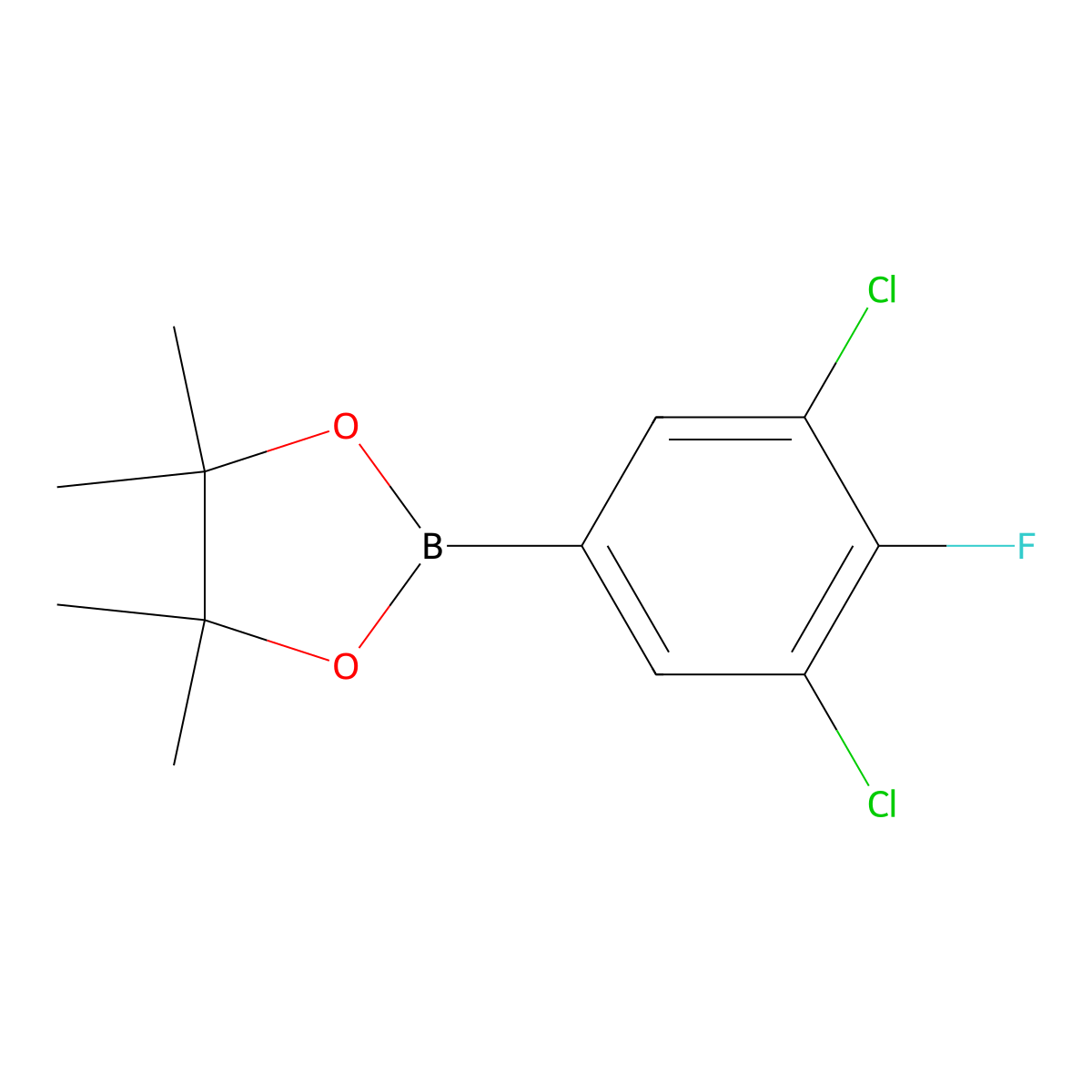 2-(3,5-Dichloro-4-fluorophenyl)-4,4,5,5-tetramethyl-1,3,2-dioxaborolane molecular structure, CAS 1092485-88-5
