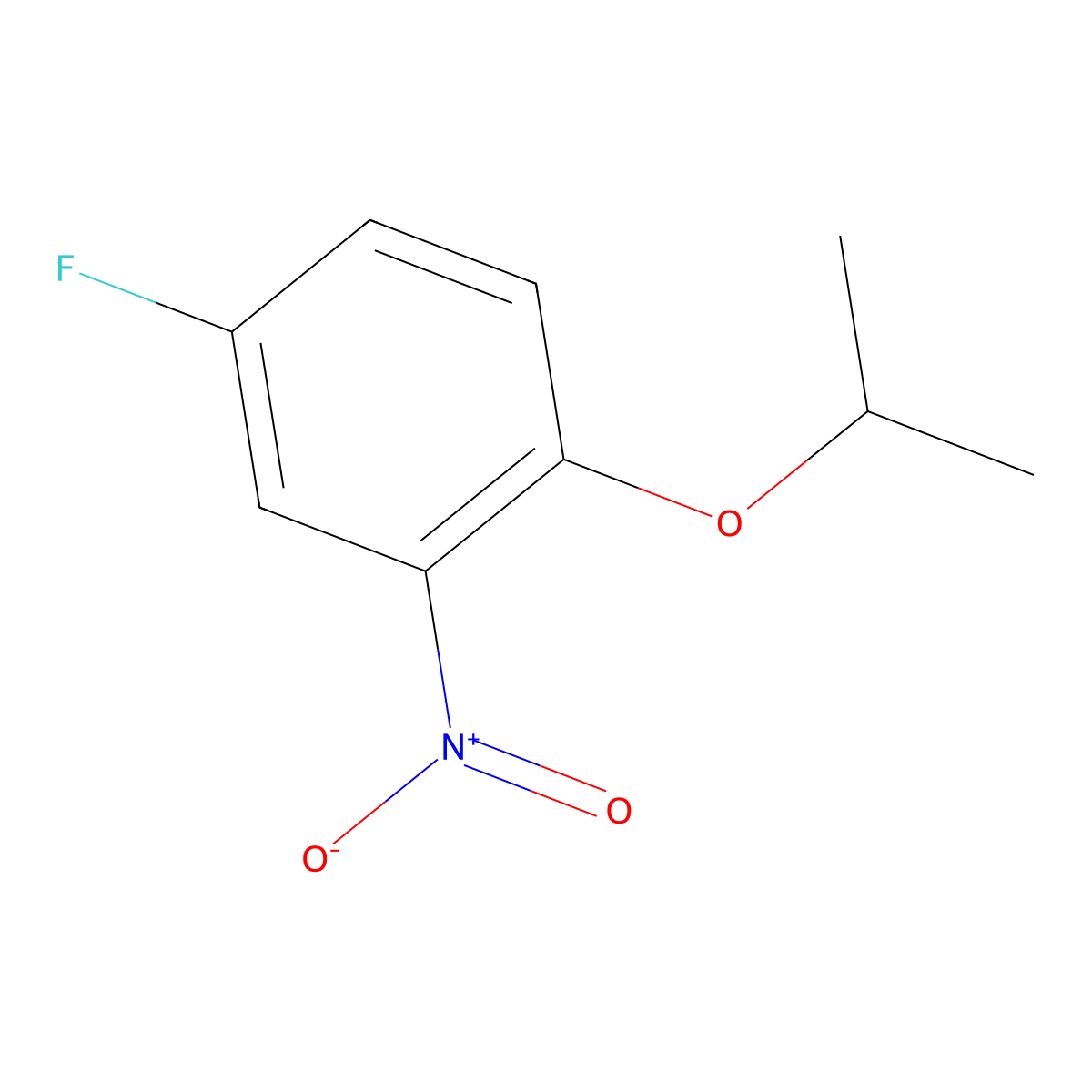 4-Fluoro-1-isopropoxy-2-nitrobenzene molecular structure, CAS 1092496-27-9