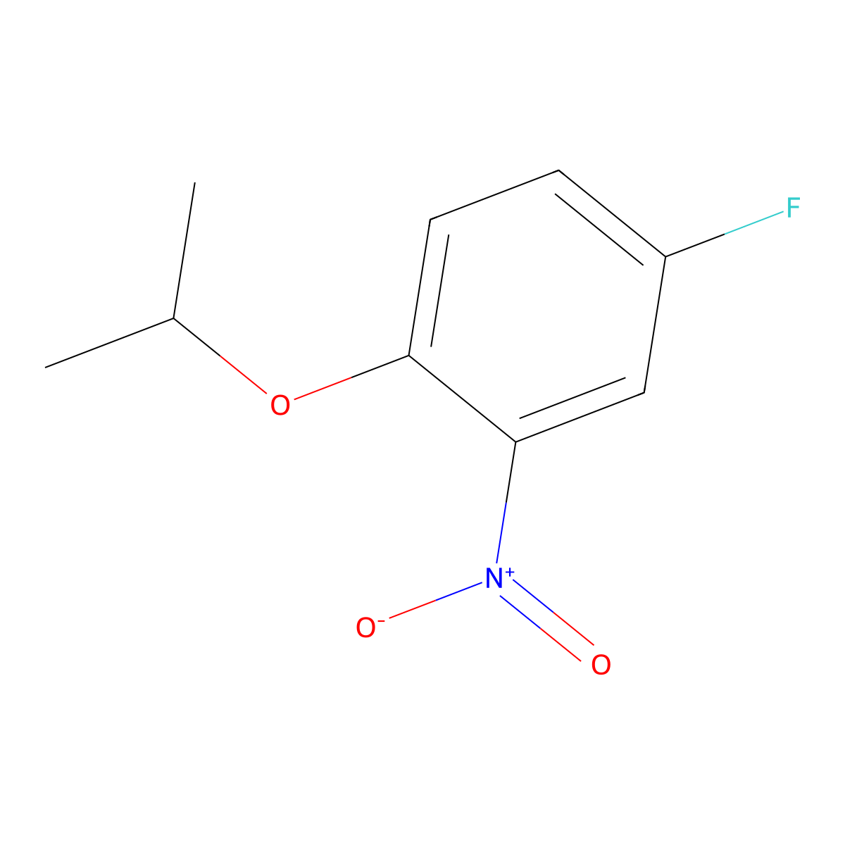 4-Fluoro-1-isopropoxy-2-nitrobenzene molecular structure, CAS 1092496-27-9