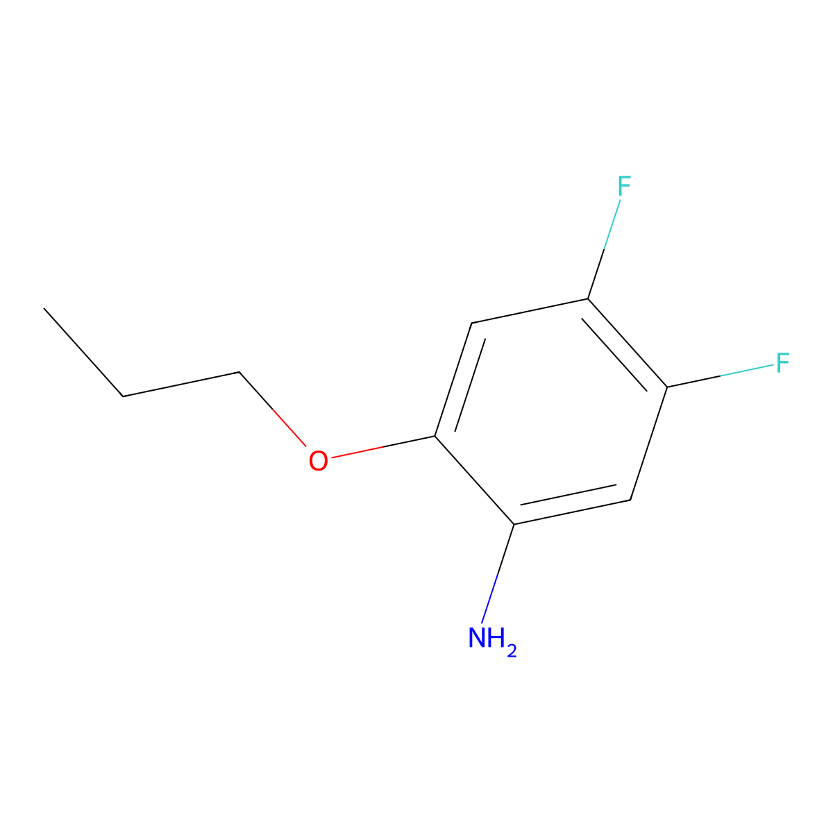 4,5-Difluoro-2-propoxyaniline molecular structure, CAS 1092496-49-5