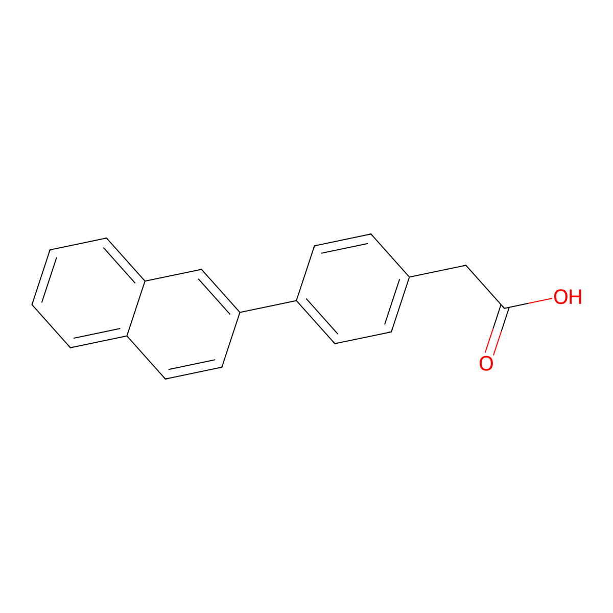 2-(4-(Naphthalen-2-yl)phenyl)acetic acid molecular structure, CAS 109250-75-1