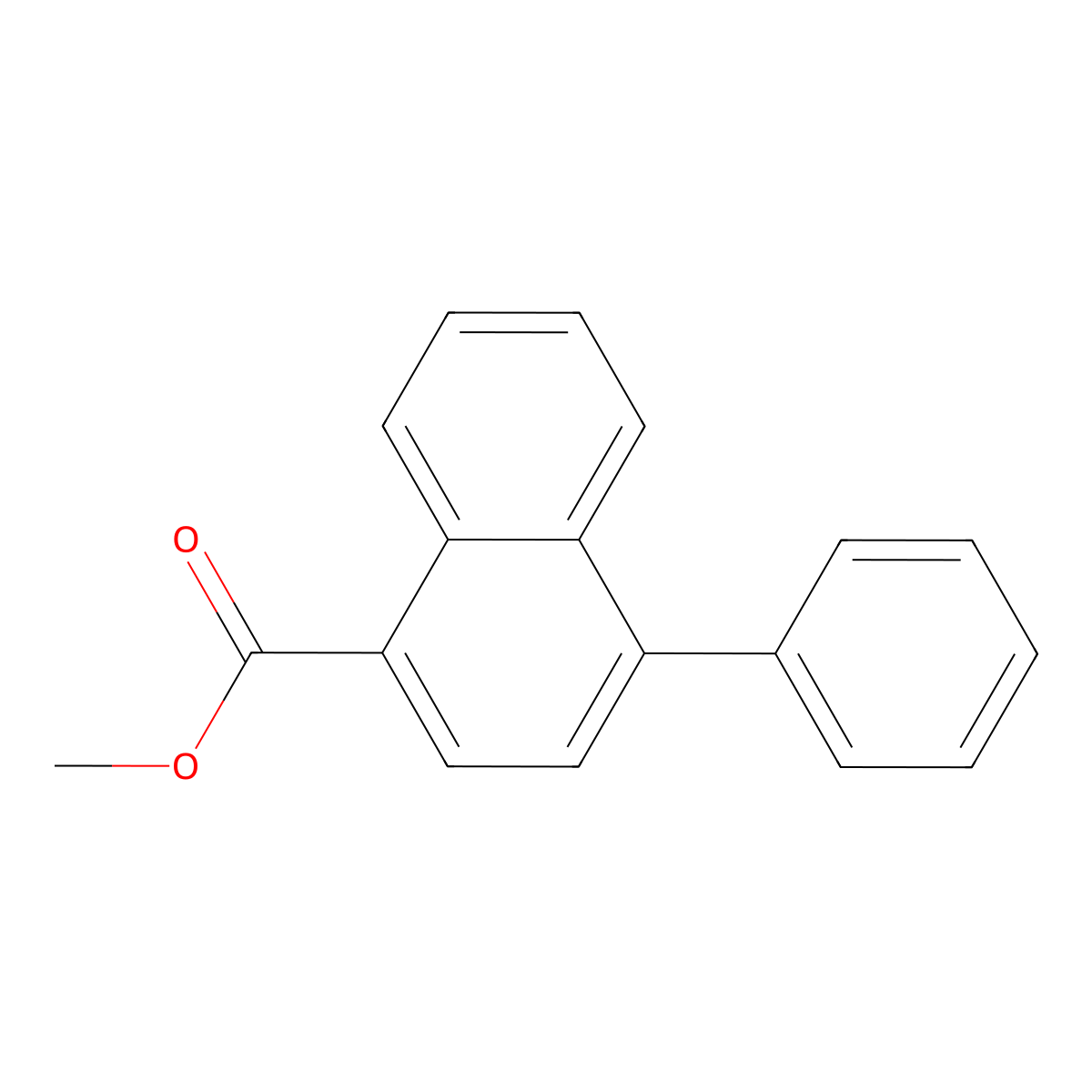 Methyl 4-phenylnaphthalene-1-carboxylate molecular structure, CAS 109250-77-3
