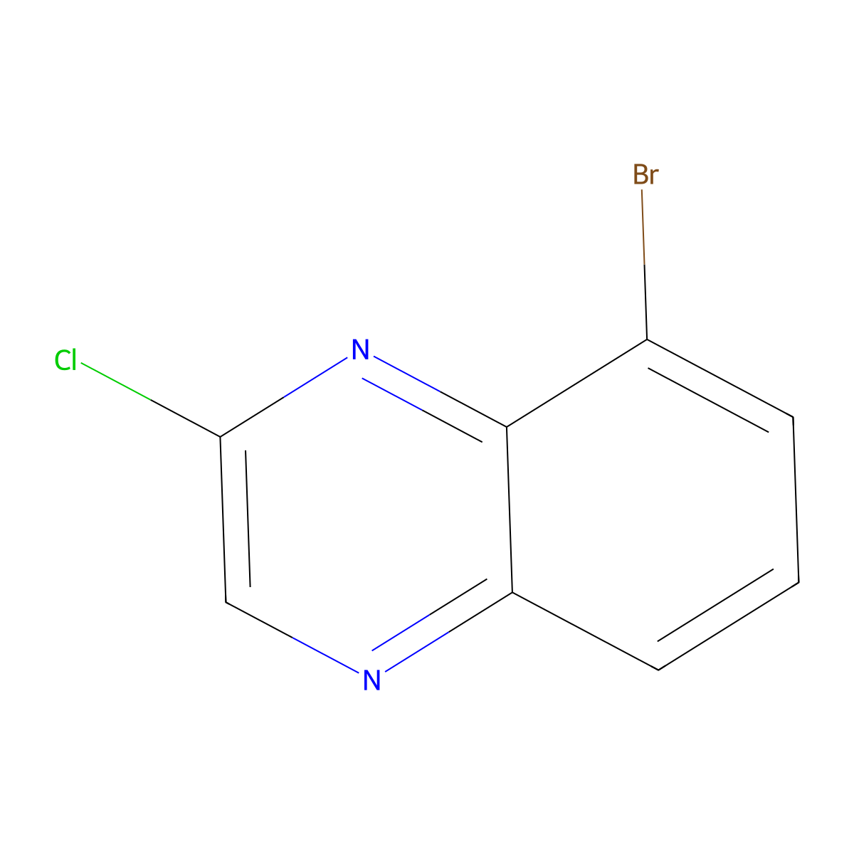 8-Bromo-2-chloroquinoxaline molecular structure, CAS 1092500-67-8