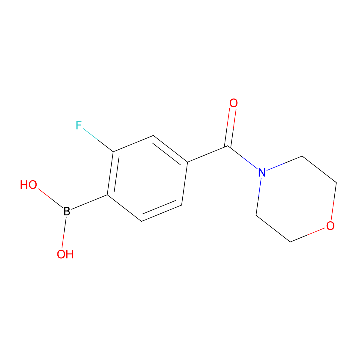 (2-Fluoro-4-(morpholine-4-carbonyl)phenyl)boronic acid molecular structure, CAS 1092500-69-0