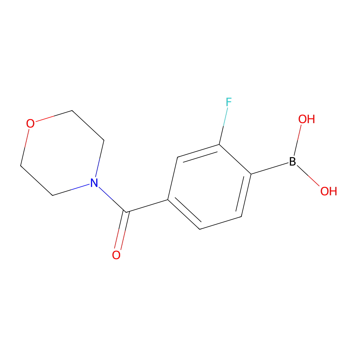 (2-Fluoro-4-(morpholine-4-carbonyl)phenyl)boronic acid molecular structure, CAS 1092500-69-0