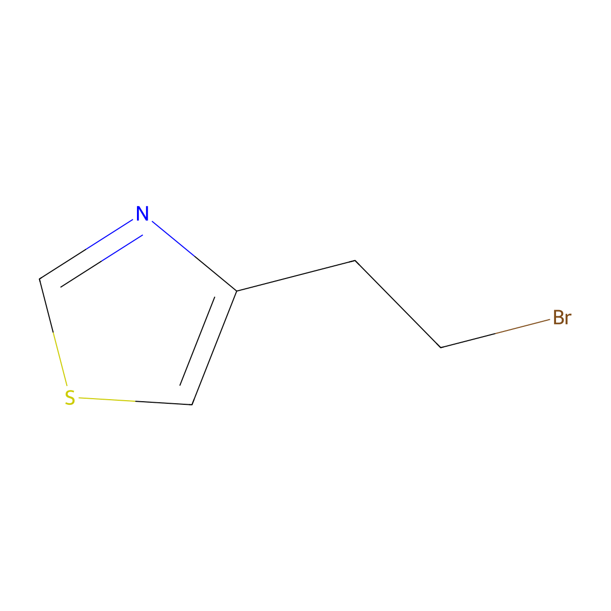 4-(2-Bromoethyl)-1,3-thiazole molecular structure, CAS 1092501-14-8