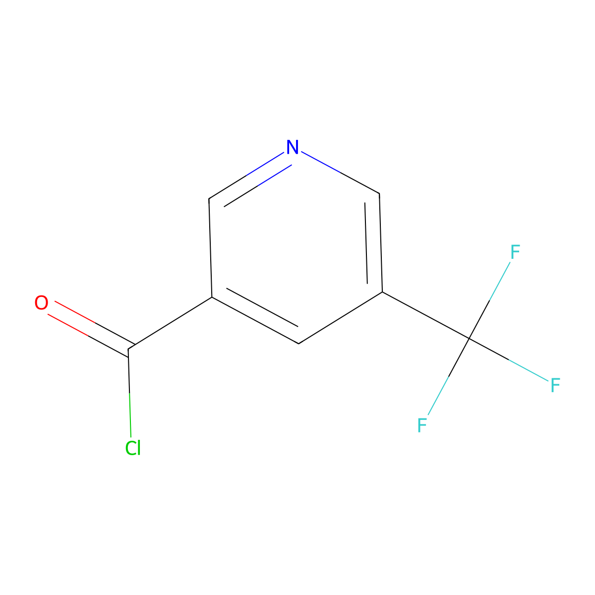 3-Pyridinecarbonyl chloride, 5-(trifluoromethyl)- molecular structure, CAS 1092506-65-4