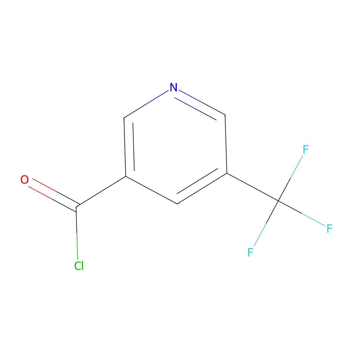 3-Pyridinecarbonyl chloride, 5-(trifluoromethyl)- molecular structure, CAS 1092506-65-4