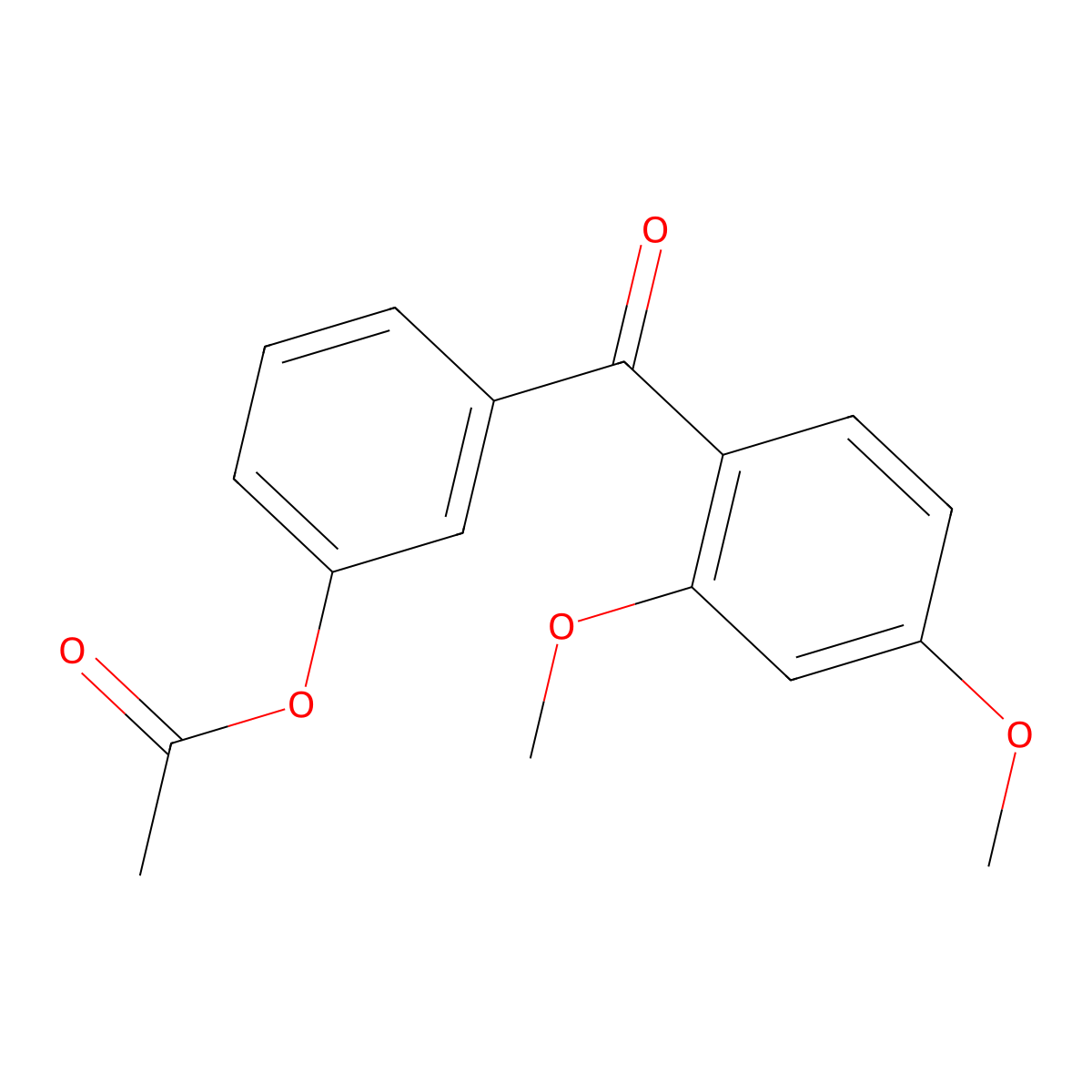 3-Acetoxy-2',4'-dimethoxybenzophenone molecular structure, CAS 109251-36-7
