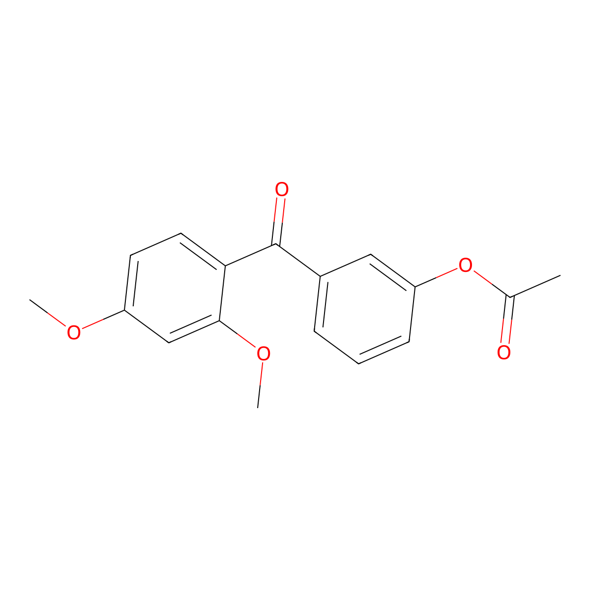 3-Acetoxy-2',4'-dimethoxybenzophenone molecular structure, CAS 109251-36-7