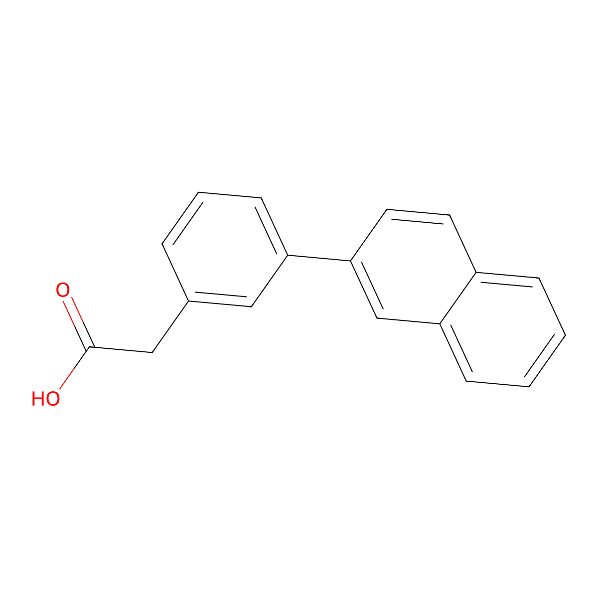 2-(3-(Naphthalen-2-yl)phenyl)acetic acid molecular structure, CAS 109251-87-8