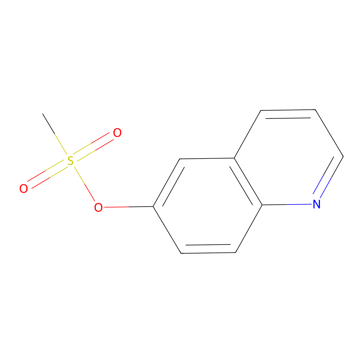 Quinolin-6-yl methanesulfonate molecular structure, CAS 1092513-18-2