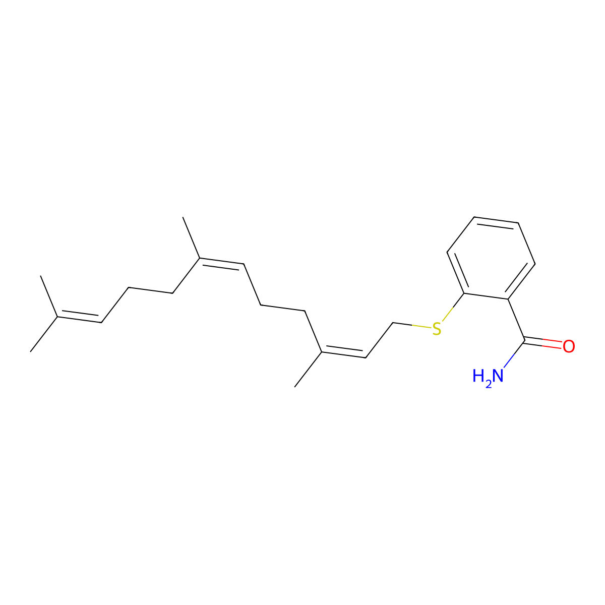 Farnesyl Thiosalicylic Acid Amide molecular structure, CAS 1092521-74-8