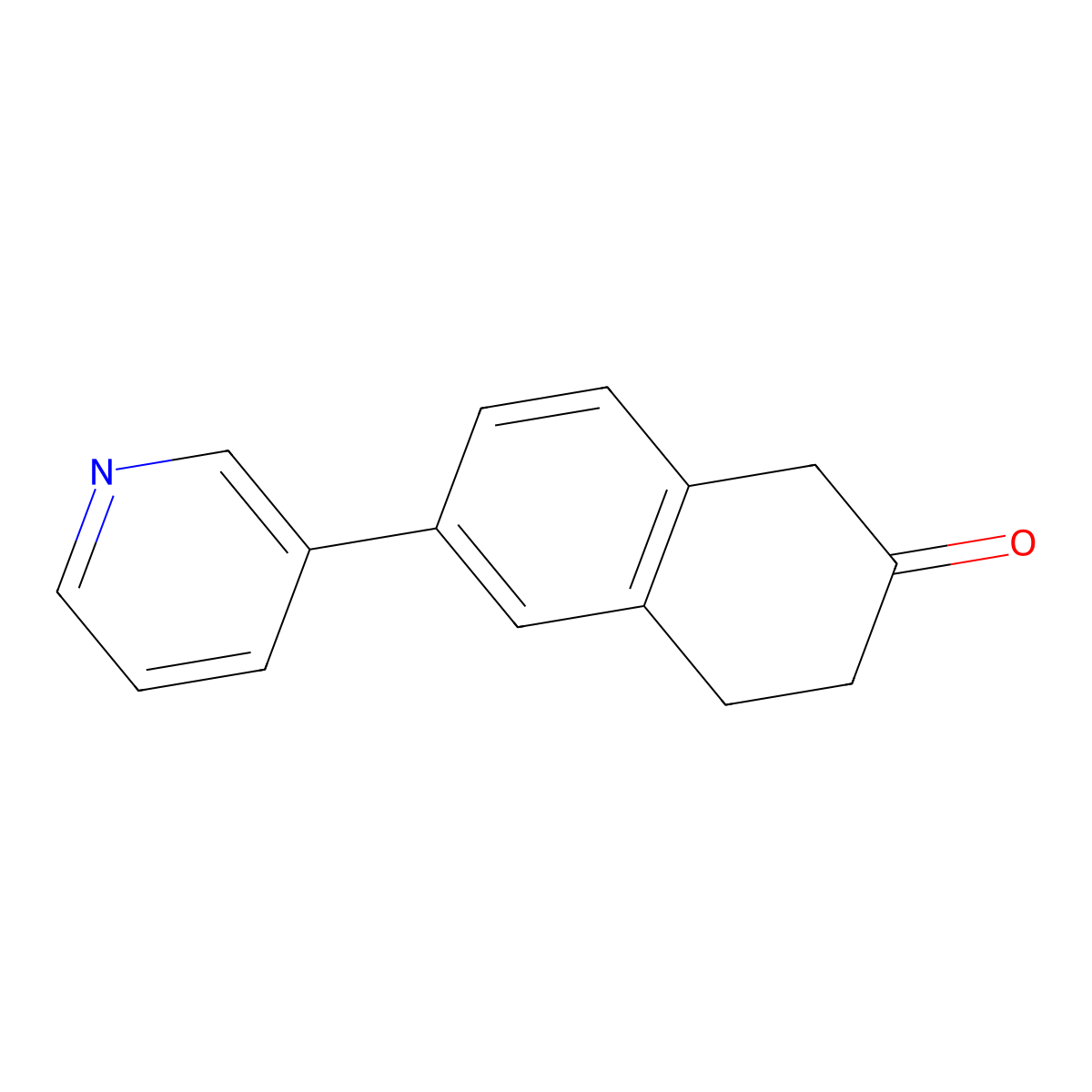 6-Pyridin-3-yl-3,4-dihydronaphthalen-2(1H)-one molecular structure, CAS 1092522-85-4