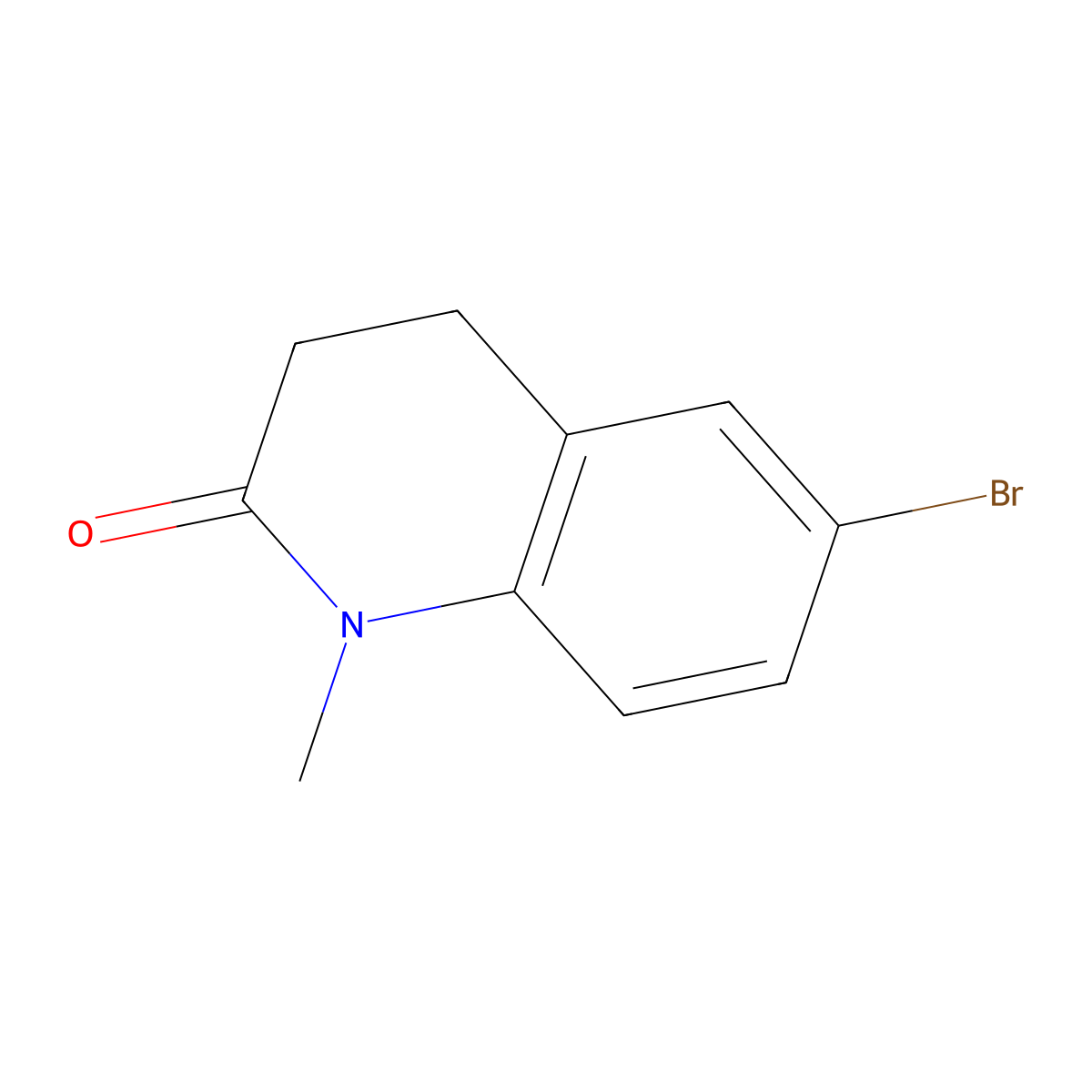 6-Bromo-1-methyl-1,2,3,4-tetrahydroquinolin-2-one molecular structure, CAS 1092523-03-9
