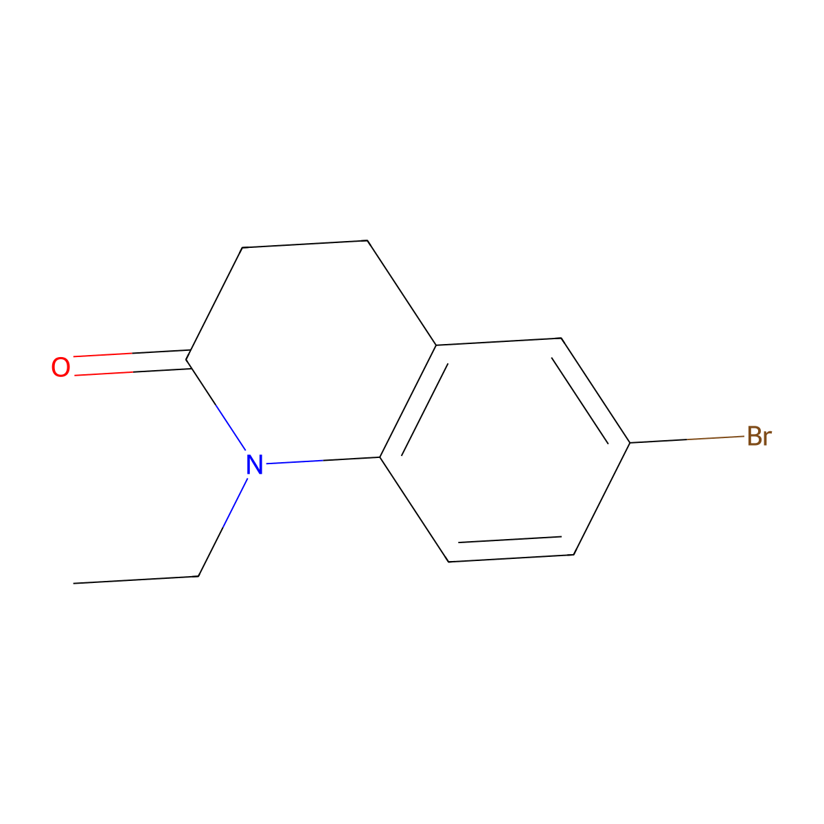 6-Bromo-1-ethyl-3,4-dihydroquinolin-2(1H)-one molecular structure, CAS 1092523-04-0