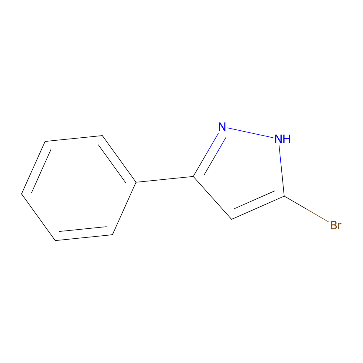 5-Bromo-3-phenyl-1H-pyrazole molecular structure, CAS 1092533-03-3