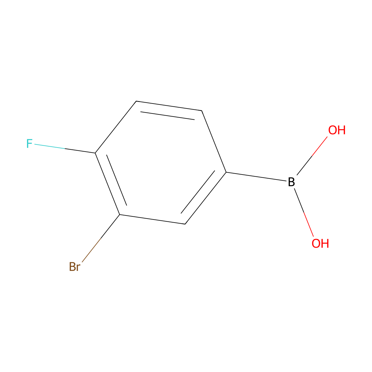3-Bromo-4-fluorophenylboronic acid molecular structure, CAS 1092533-91-9