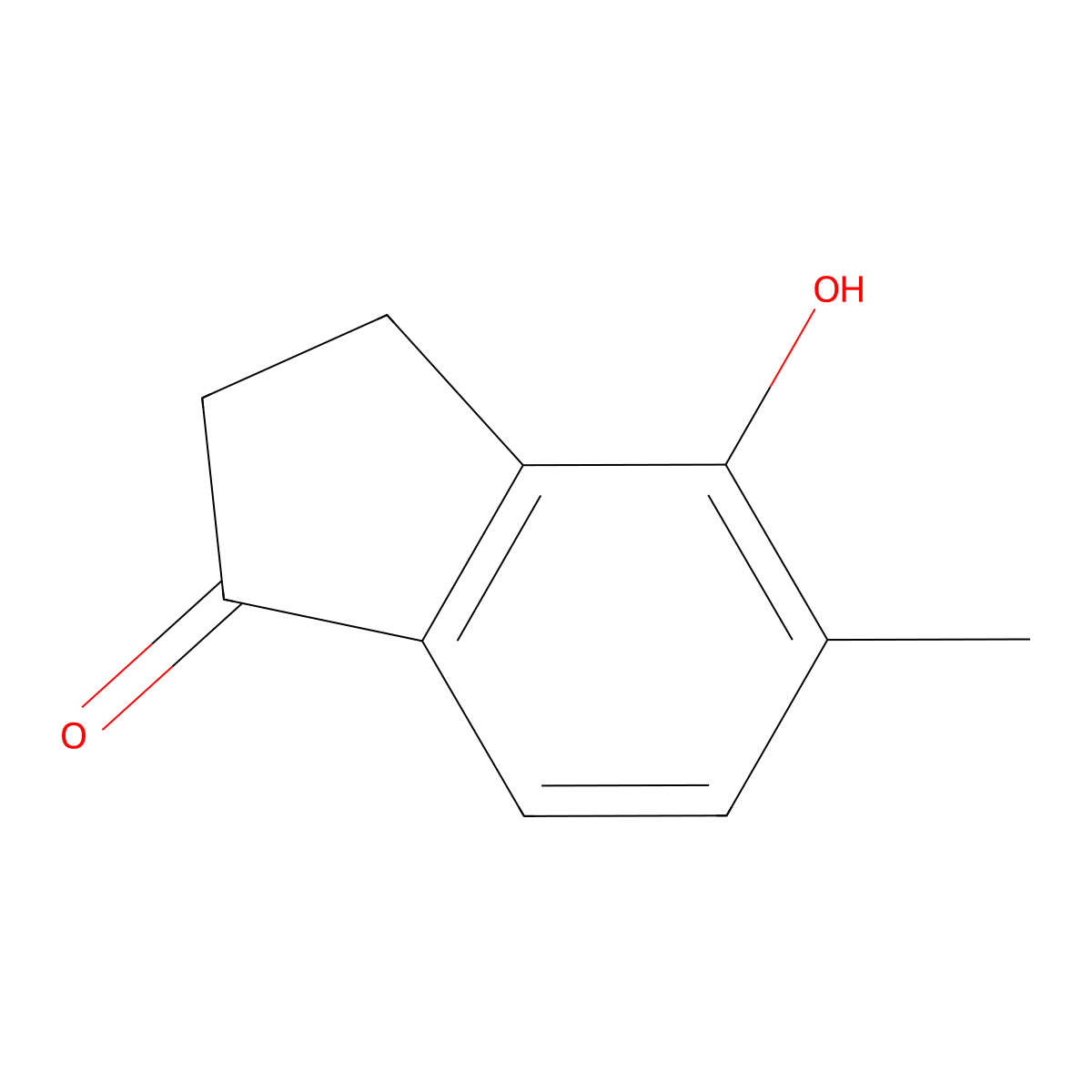 4-Hydroxy-5-methyl-2,3-dihydro-1H-inden-1-one molecular structure, CAS 1092553-17-7