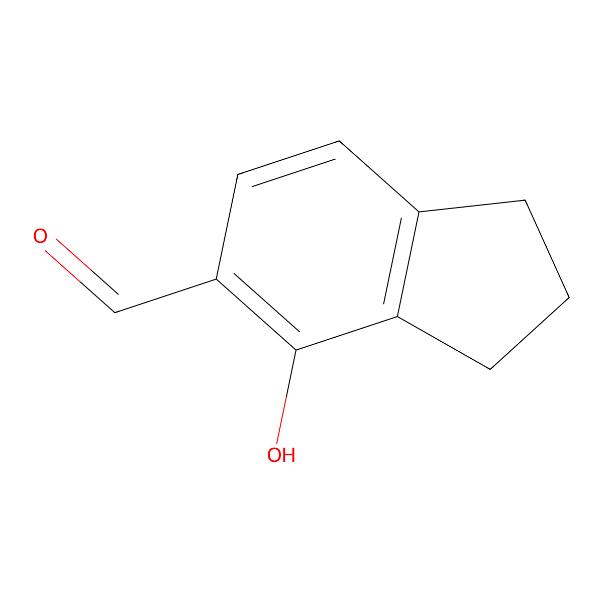 4-Hydroxy-2,3-dihydro-1H-indene-5-carbaldehyde molecular structure, CAS 1092553-18-8