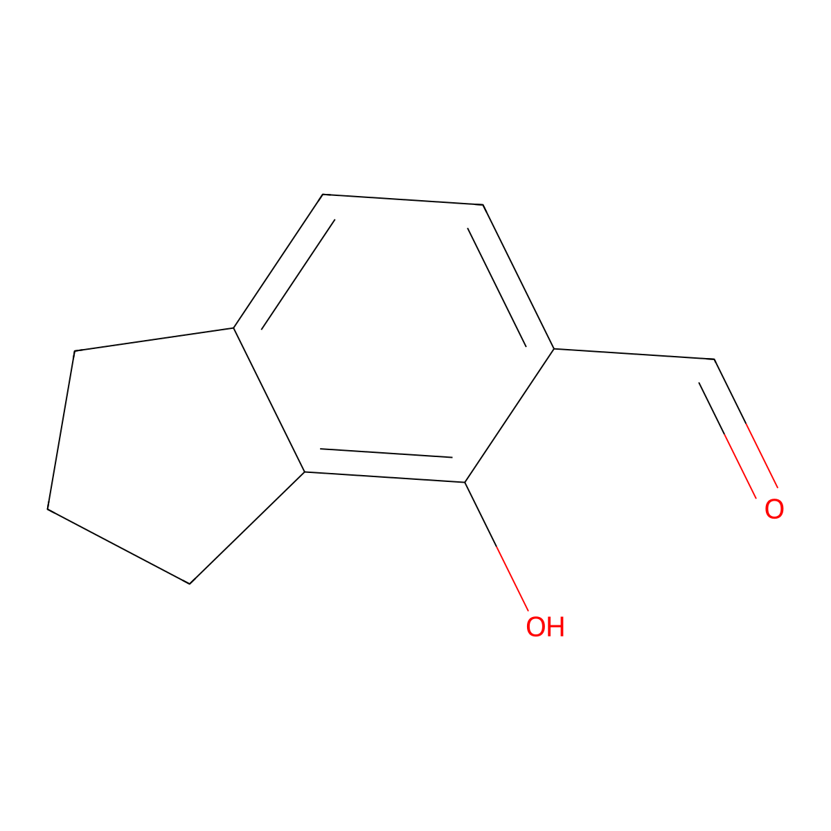 4-Hydroxy-2,3-dihydro-1H-indene-5-carbaldehyde molecular structure, CAS 1092553-18-8