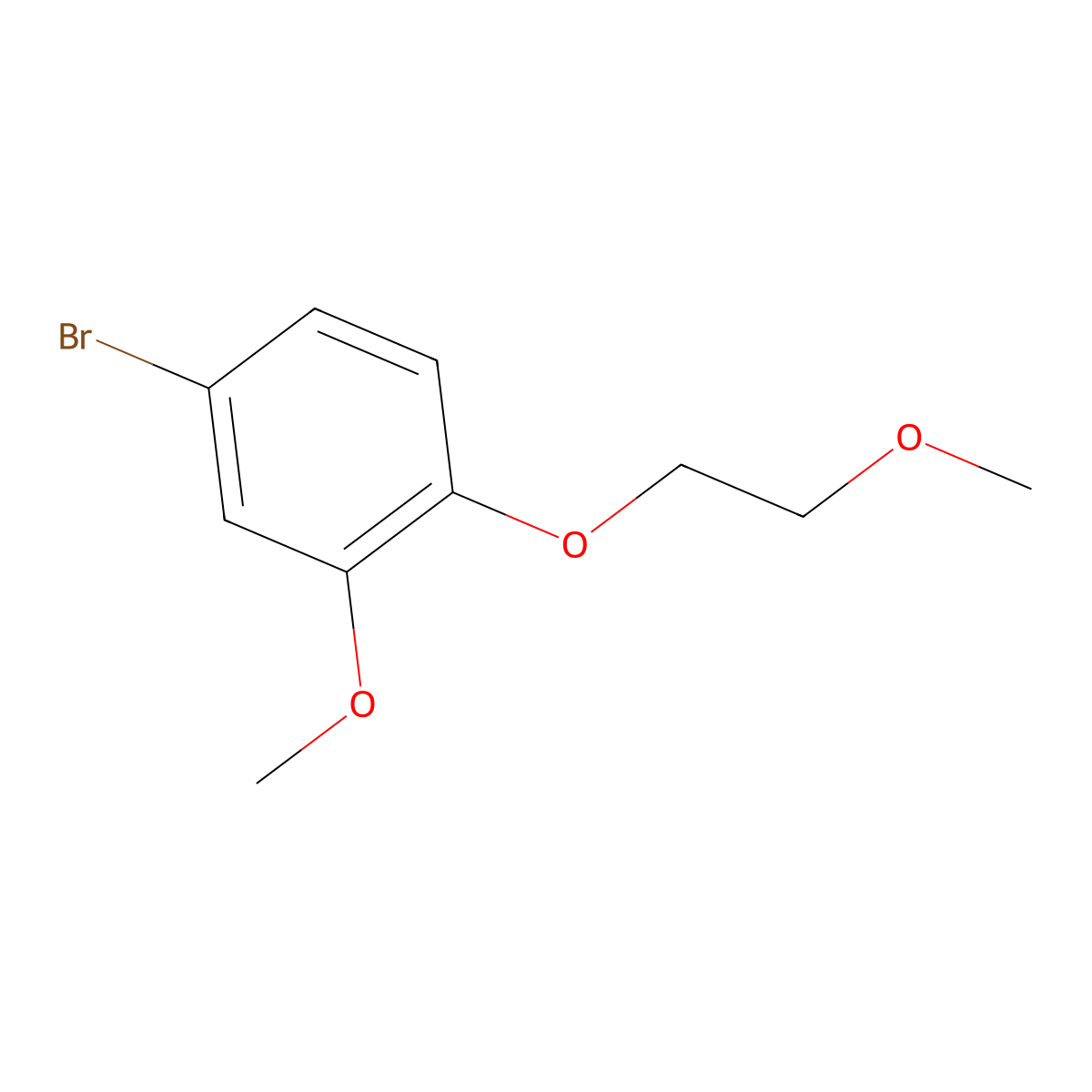 4-Bromo-2-methoxy-1-(2-methoxyethoxy)benzene molecular structure, CAS 1092563-27-3