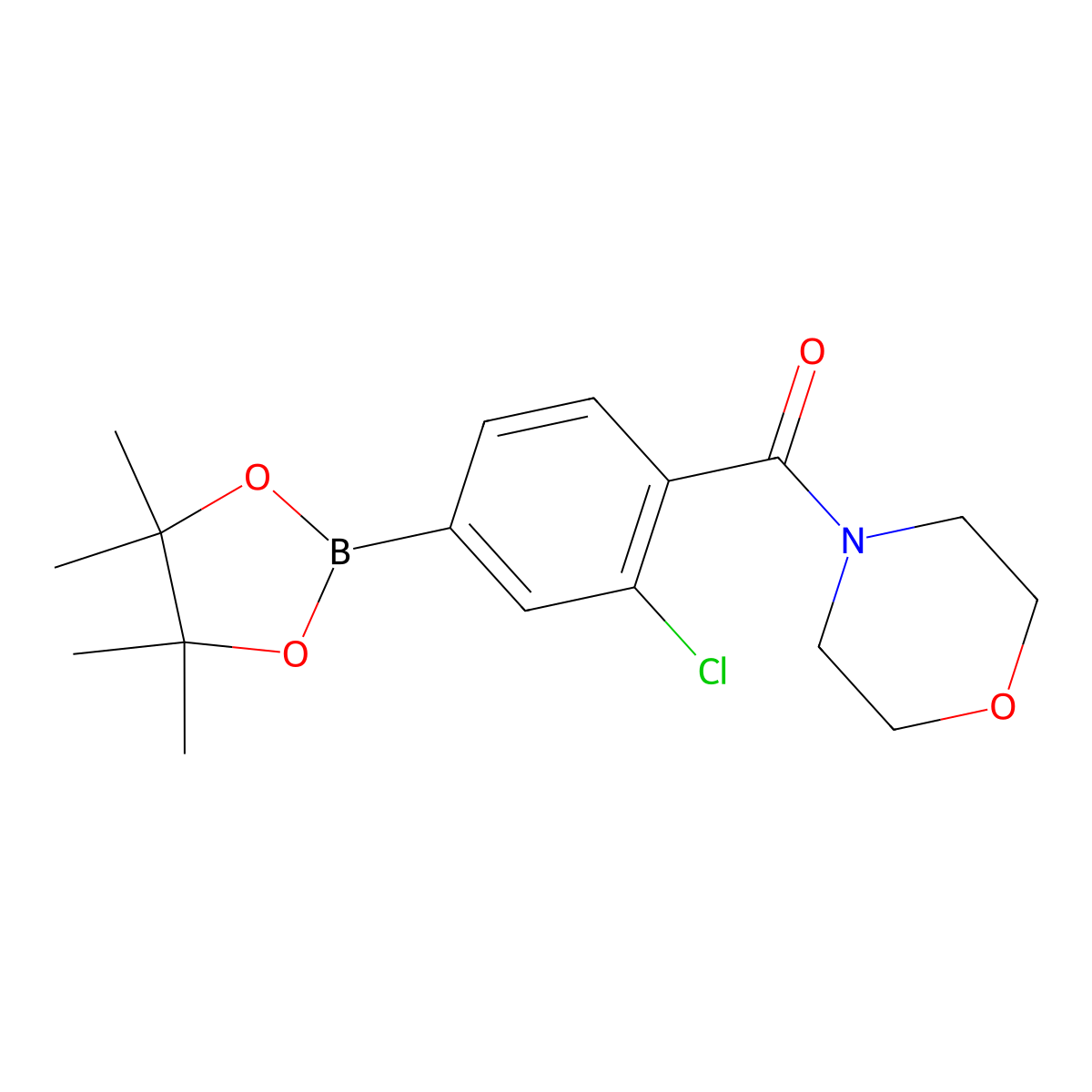 (2-Chloro-4-(4,4,5,5-tetramethyl-1,3,2-dioxaborolan-2-yl)phenyl)(morpholino)methanone molecular structure, CAS 1092563-48-8