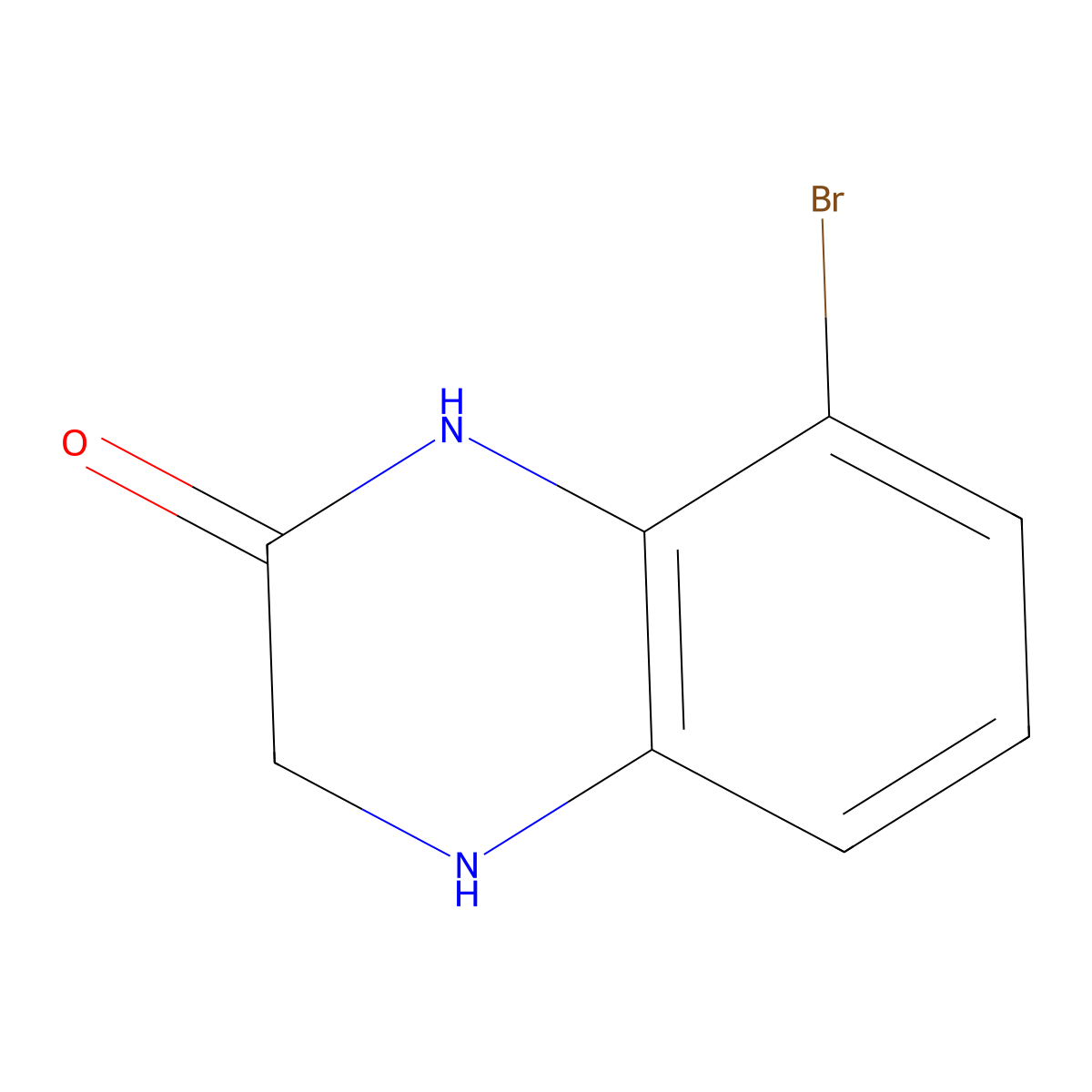 8-bromo-3,4-dihydro-1H-quinoxalin-2-one molecular structure, CAS 1092563-81-9