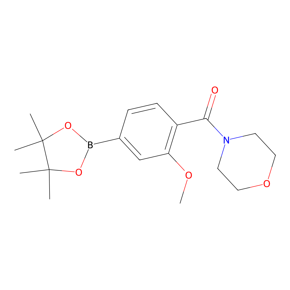 4-{[2-Methoxy-4-(tetramethyl-1,3,2-dioxaborolan-2-yl)phenyl]carbonyl}morpholine molecular structure, CAS 1092564-35-6