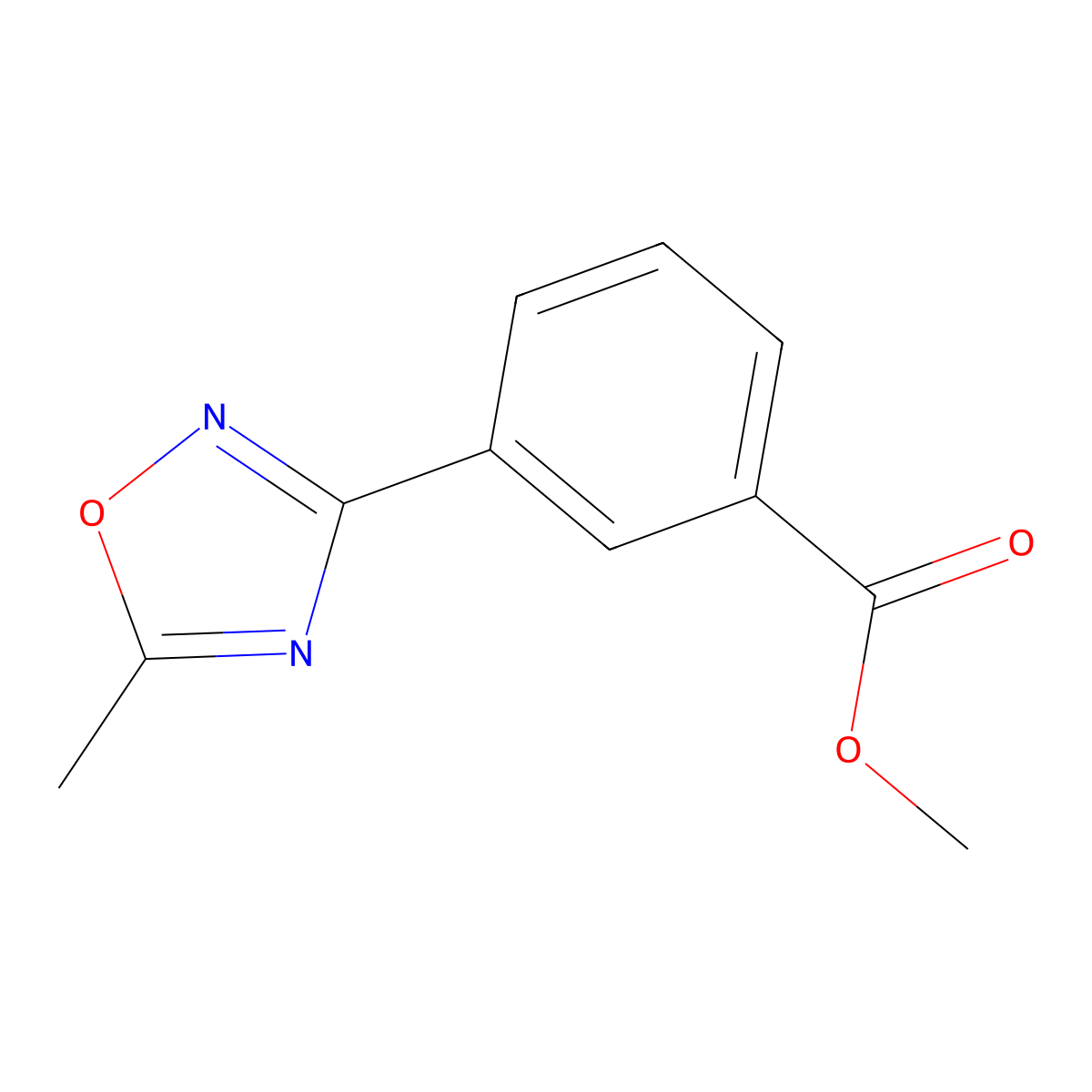 Methyl 3-(5-methyl-1,2,4-oxadiazol-3-YL)benzoate molecular structure, CAS 1092566-65-8