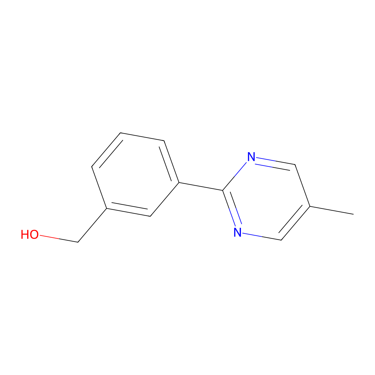 [3-(5-Methylpyrimidin-2-yl)phenyl]methanol molecular structure, CAS 1092568-83-6