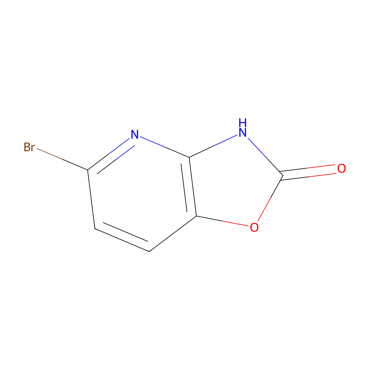 5-Bromooxazolo[4,5-b]pyridin-2(3H)-one molecular structure, CAS 1092569-10-2