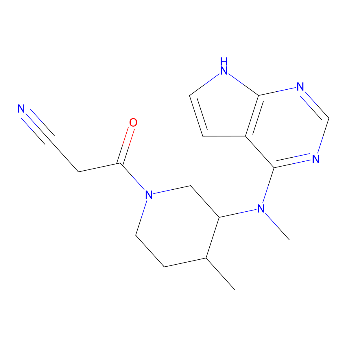 Epitofacitinib, (3R,4S)- molecular structure, CAS 1092578-46-5