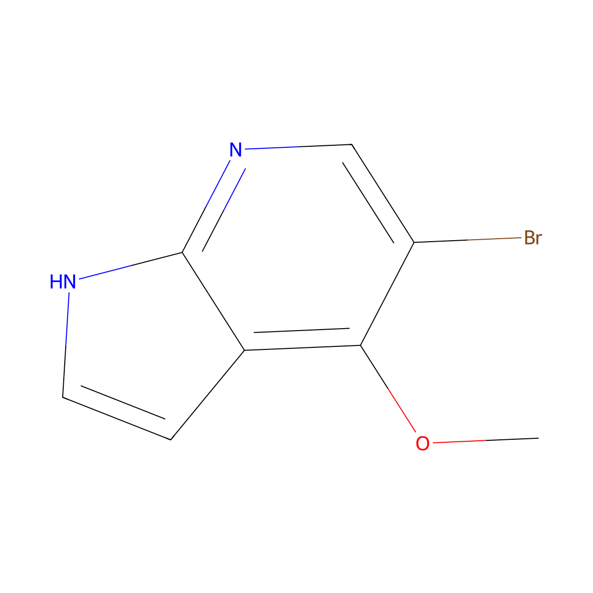 5-Bromo-4-methoxy-1H-pyrrolo[2,3-b]pyridine molecular structure, CAS 1092579-95-7