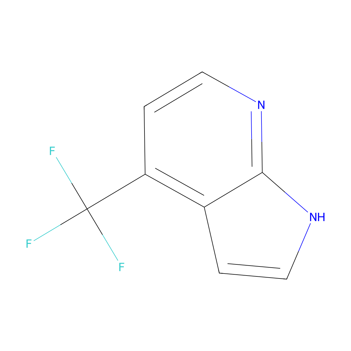4-(Trifluoromethyl)-1H-pyrrolo[2,3-b]pyridine molecular structure, CAS 1092579-96-8