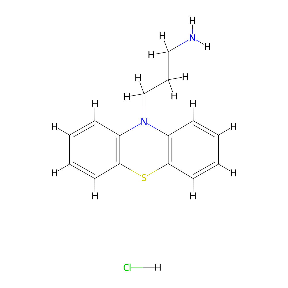 3-(10H-phenothiazin-10-yl)propan-1-amine hydrochloride molecular structure, CAS 109262-13-7