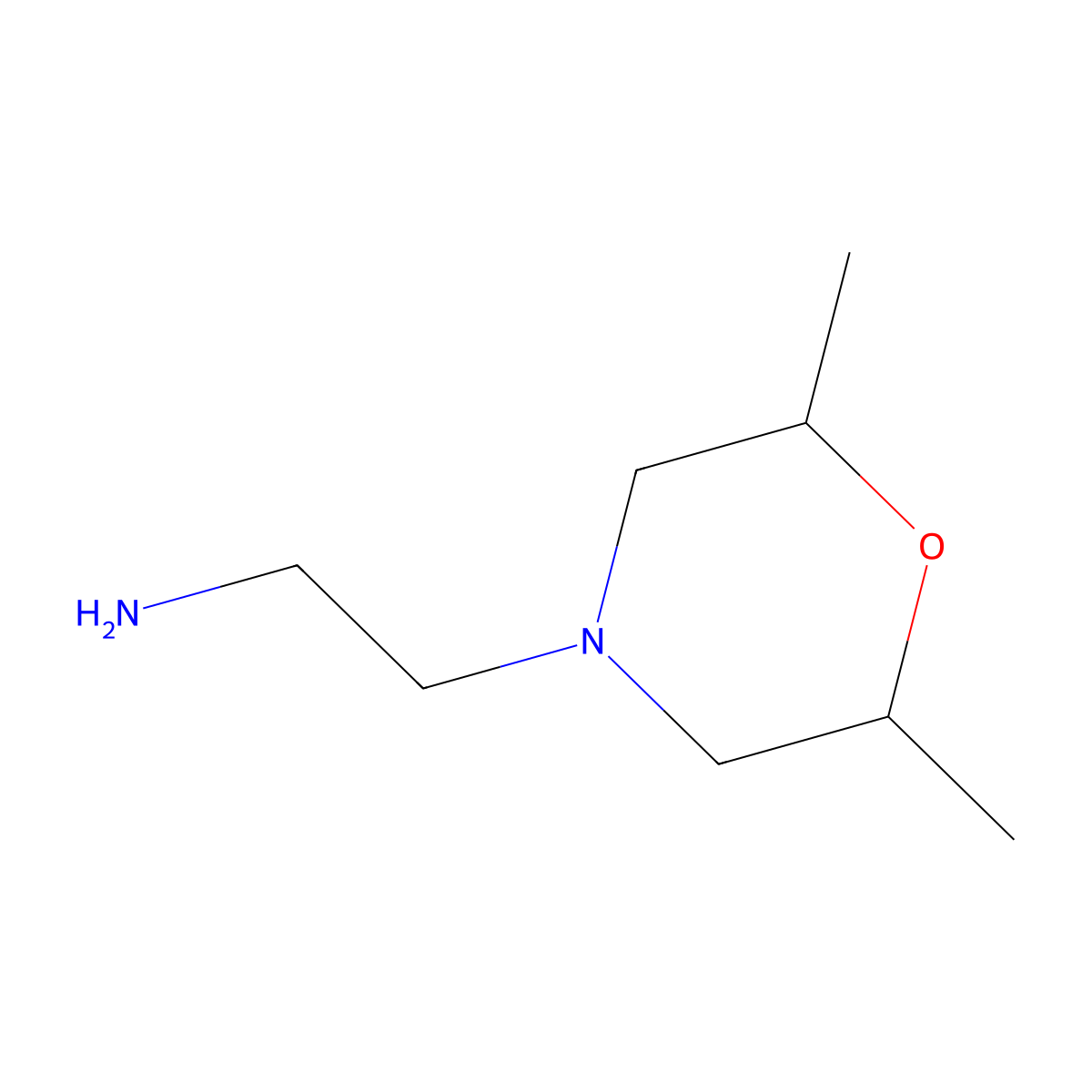 2-[(2R,6S)-2,6-dimethylmorpholin-4-yl]ethan-1-amine molecular structure, CAS 1092649-16-5