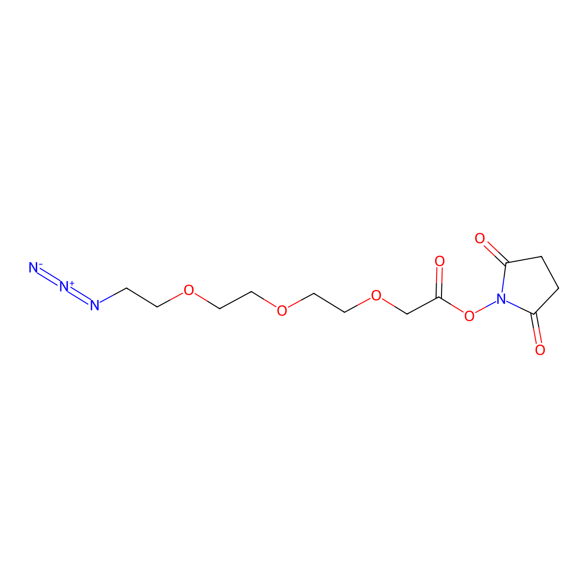 Azido-PEG3-CH2CO2-NHS molecular structure, CAS 1092654-47-1