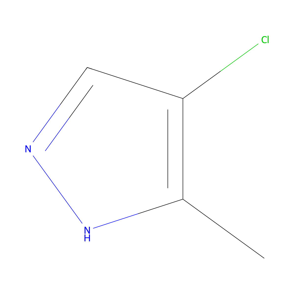 4-chloro-5-methyl-1H-pyrazole molecular structure, CAS 1092682-87-5