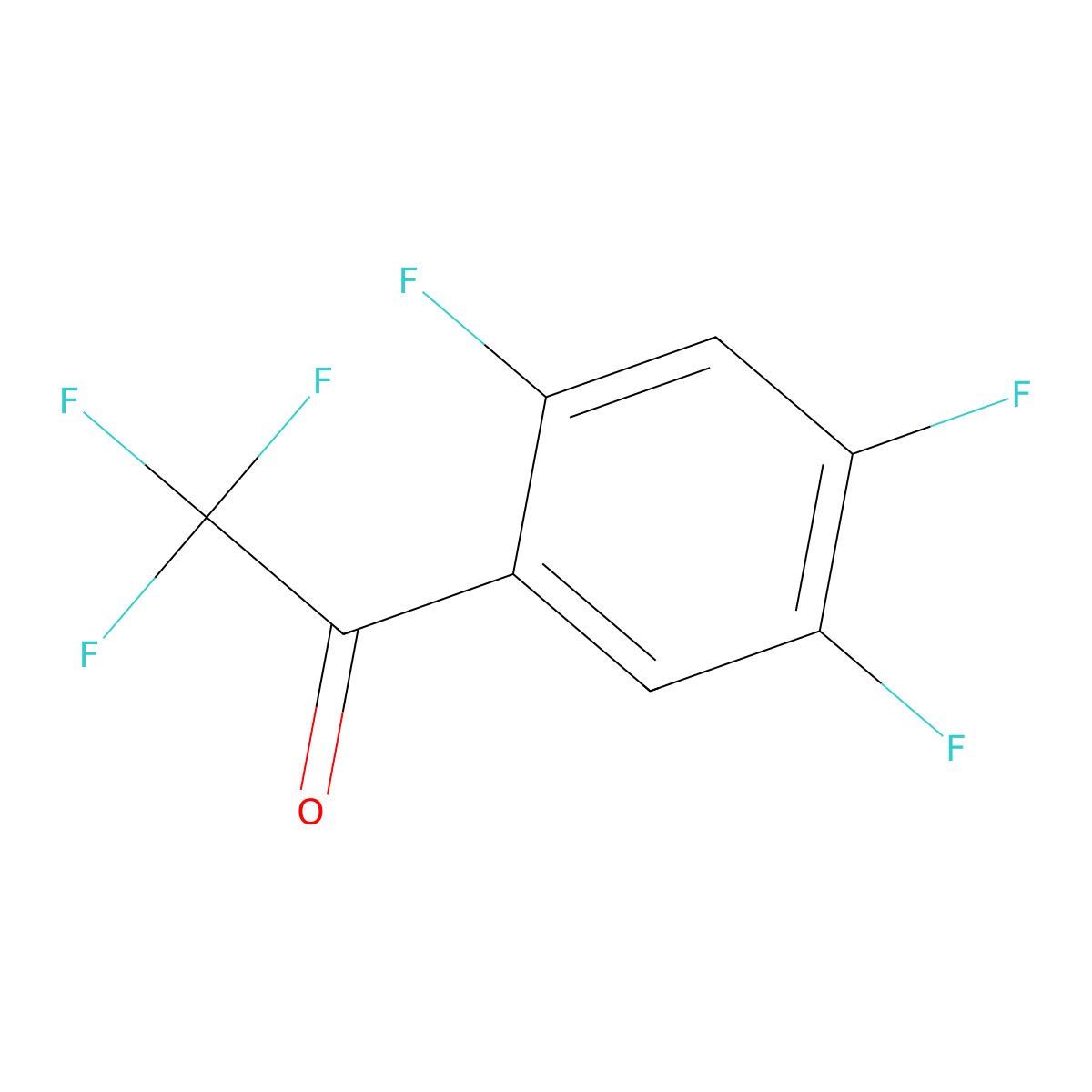 2,2,2-Trifluoro-1-(2,4,5-trifluorophenyl)ethan-1-one molecular structure, CAS 1092712-17-8