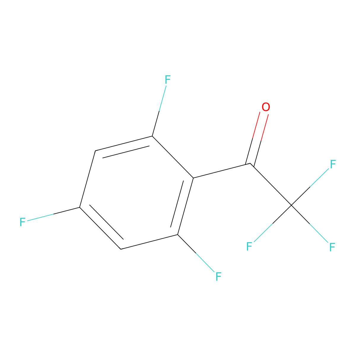 2,2,2-Trifluoro-1-(2,4,6-trifluoro-phenyl)-ethanone molecular structure, CAS 1092712-19-0