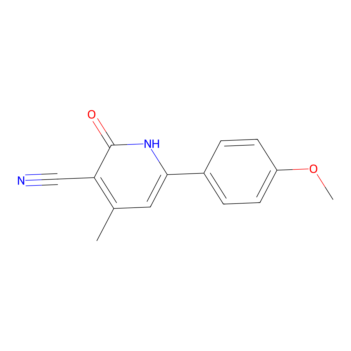 6-(4-Methoxyphenyl)-4-methyl-2-oxo-1,2-dihydro-3-pyridinecarbonitrile molecular structure, CAS 109273-57-6