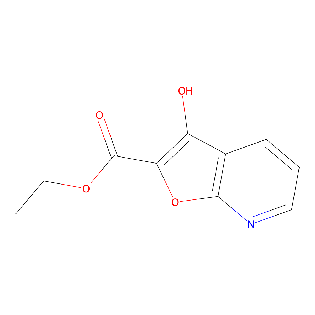 Ethyl 3-hydroxyfuro[2,3-b]pyridine-2-carboxylate molecular structure, CAS 109274-83-1